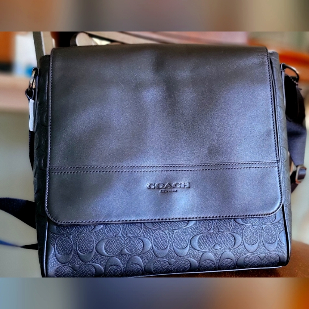COACH: Map Bag In Signature Leather